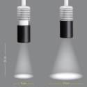 Lampa zabiegowa LED FOCUS z regulacją plamy świetlnej mocowana na szynie