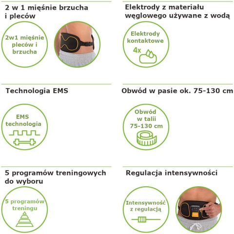 BEURER EM 39 pas do wyszczuplenia mięśni brzucha i pleców STYMULUJĄCY citomedical.pl 4