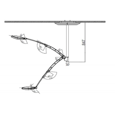 Lampa bezcieniowa Luvis E100C LED zabiegowo-operacyjna sufitowa