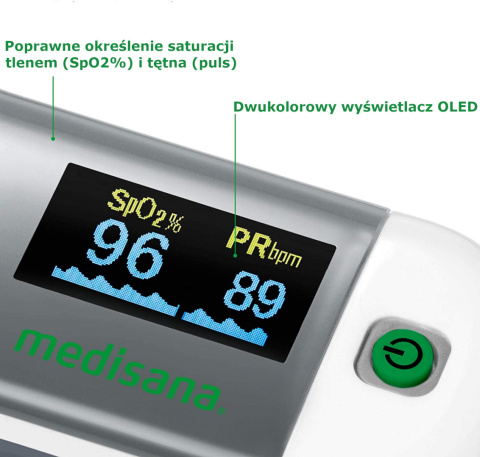 Pulsoksymetr na palec MEDISANA PM 100