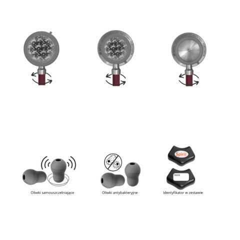 Stetoskop Spirit internistyczno-pediatryczny CK-S631FR burgund