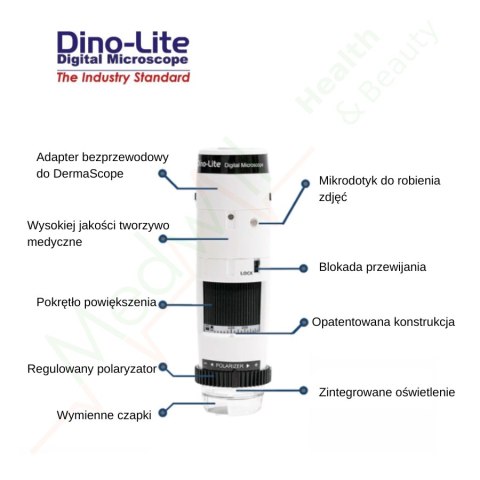 DermaScope Dino-Lite MEDLW4DW videodermatoskop bezprzewodowy z polaryzatorem