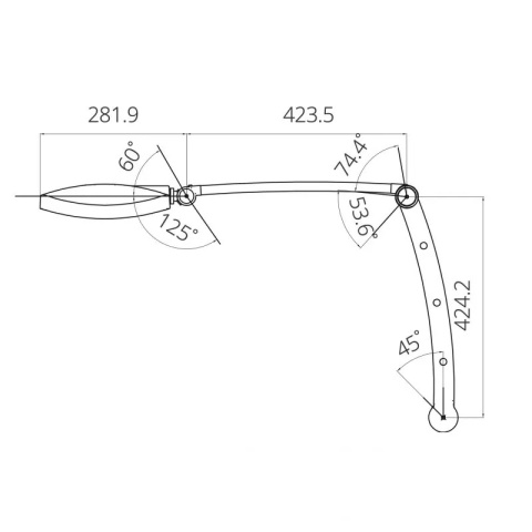 Lampa bezcieniowa Luvis E100W LED zabiegowo-operacyjna ścienna