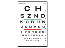 Tablica Okulistyczna SN z Literami - Test Wzroku na 6 Metrów