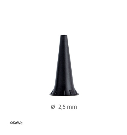 Wziernik uszny rozmiar 2,5 mm KaWe wielokrotnego użytku do otoskopów, 1 szt.