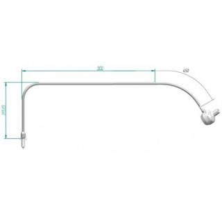 Lampa Badawczo-Zabiegowa FLH-233Z LED, z mocowaniem do ściany (z gęsią szyją, bezcieniowa)