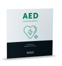 Tablica AED duża zielona / różowa
