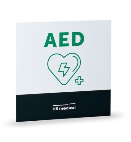 Tablica AED mała zielona / różowa