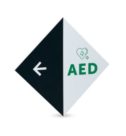Tablica kierunkowa w lewo AED