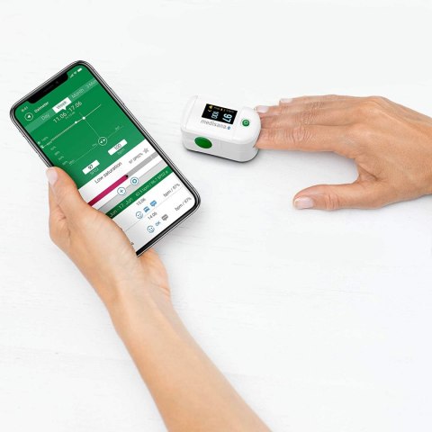 Pulsoksymetr Medisana PM 100 Connect z Bluetooth i wyświetlaczem OLED