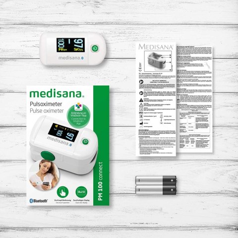 Pulsoksymetr Medisana PM 100 Connect z Bluetooth i wyświetlaczem OLED