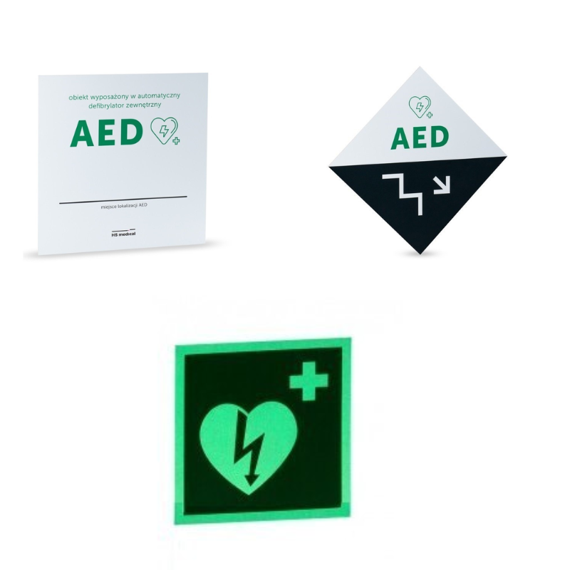 Tablice informacyjne AED